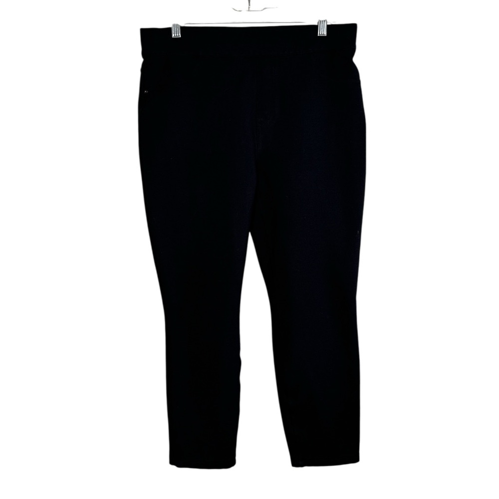 Spanx Women's Black Pull-On Cropped Ankle Stretch Pants XLP